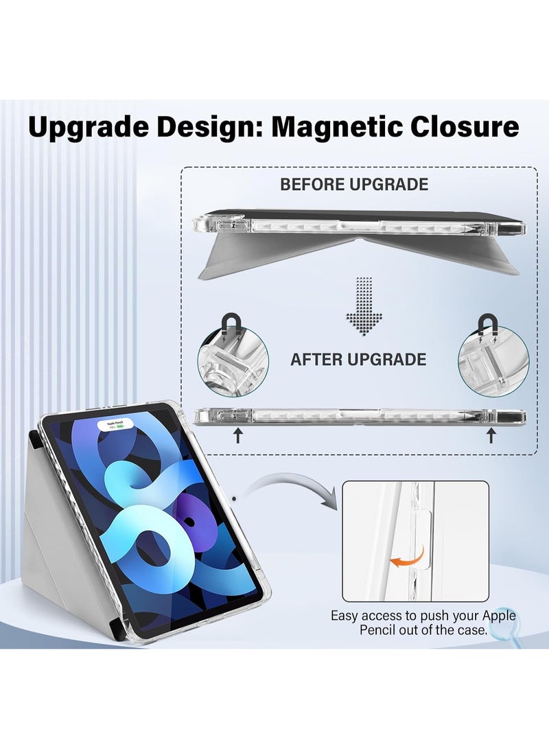 ELTRAZONE iPad Pro 11 Inch Case 2018 2020 2021 2022, 1st 2nd 3rd 4th Gen, Shockproof Clear Back Cover, 5-in-1 Multi-Angle Stand with Built-In Pencil Holder - Image 2