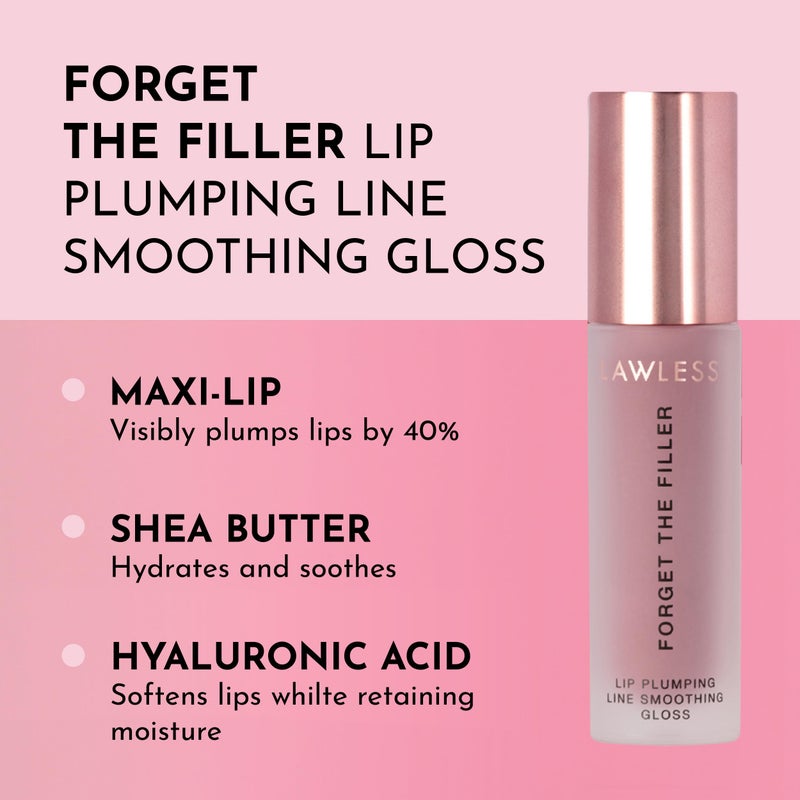 Lawless Women's Forget The Filler Lip Plumper Line Gloss, Velvet, Pink, 0.11 Fl Oz (Pack of 1) - Image 2