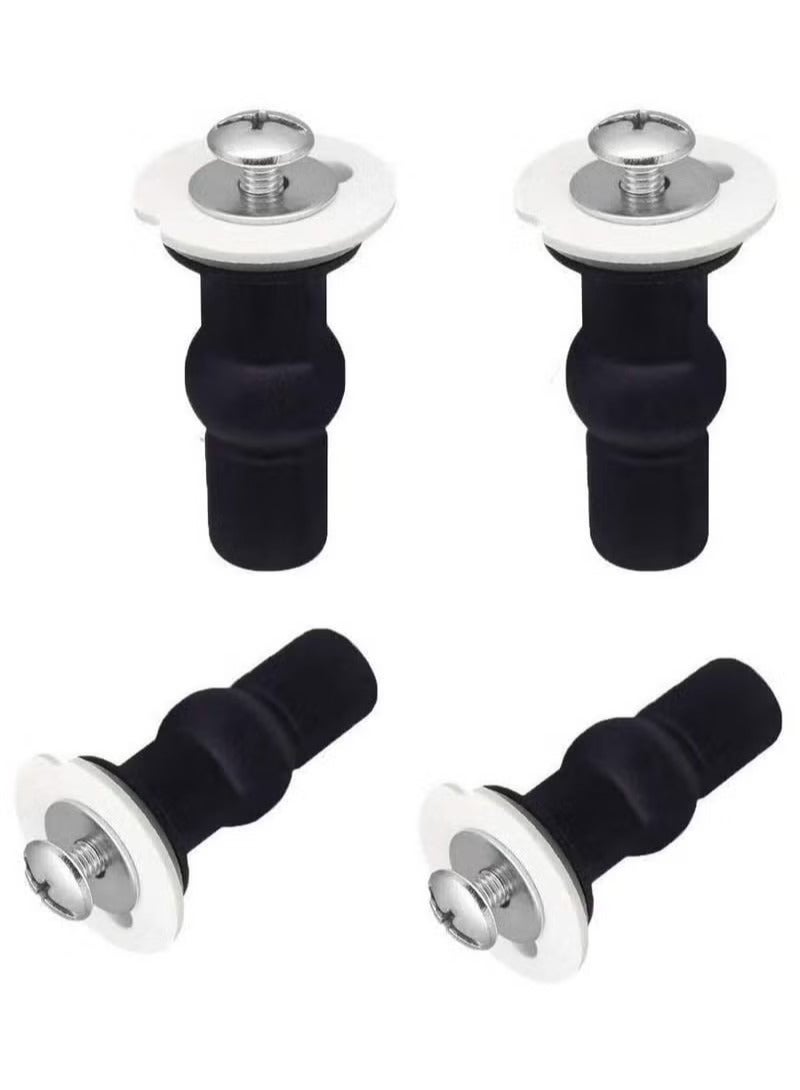 4 حزمة مقعد المرحاض يتوقف مسامير تثبيت مقعد المرحاض إصلاح توسيع المطاط أعلى مسامير الصواميل - Image 1