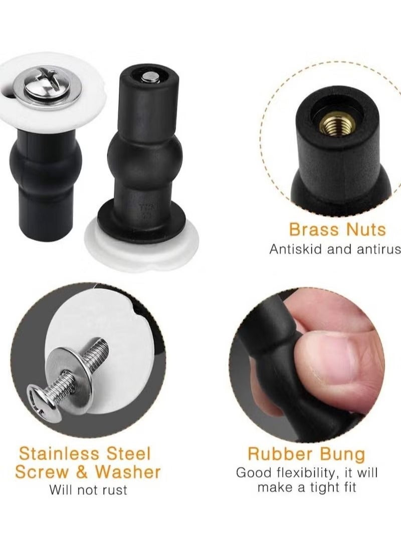 4 حزمة مقعد المرحاض يتوقف مسامير تثبيت مقعد المرحاض إصلاح توسيع المطاط أعلى مسامير الصواميل - Image 5