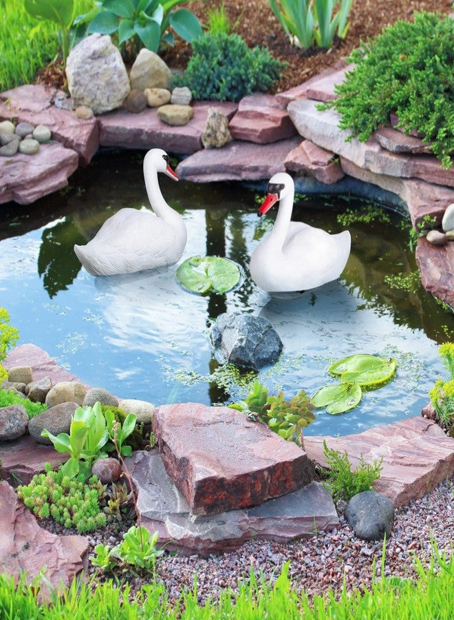 Deekin 2 Pieces Swan Decoy Pond Bird Deterrent Decoration Goose Decoys Hunting Floating Decoys Garden Pond Decoration for Fields or Float on The Water Pool, Garden and Patio Accessories (White) - Image 5
