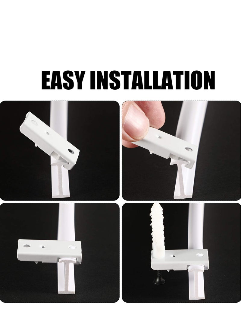 XiuWoo - Flexible Bendable Ceiling Curved Curtain Track Ceiling Mount for Curtain Rail with Track Curtain System, Room Divider Ceiling Curtain Rod RV Ceiling Track for Curtains, 5 Meter/ 16.4 Feet, white - Image 1