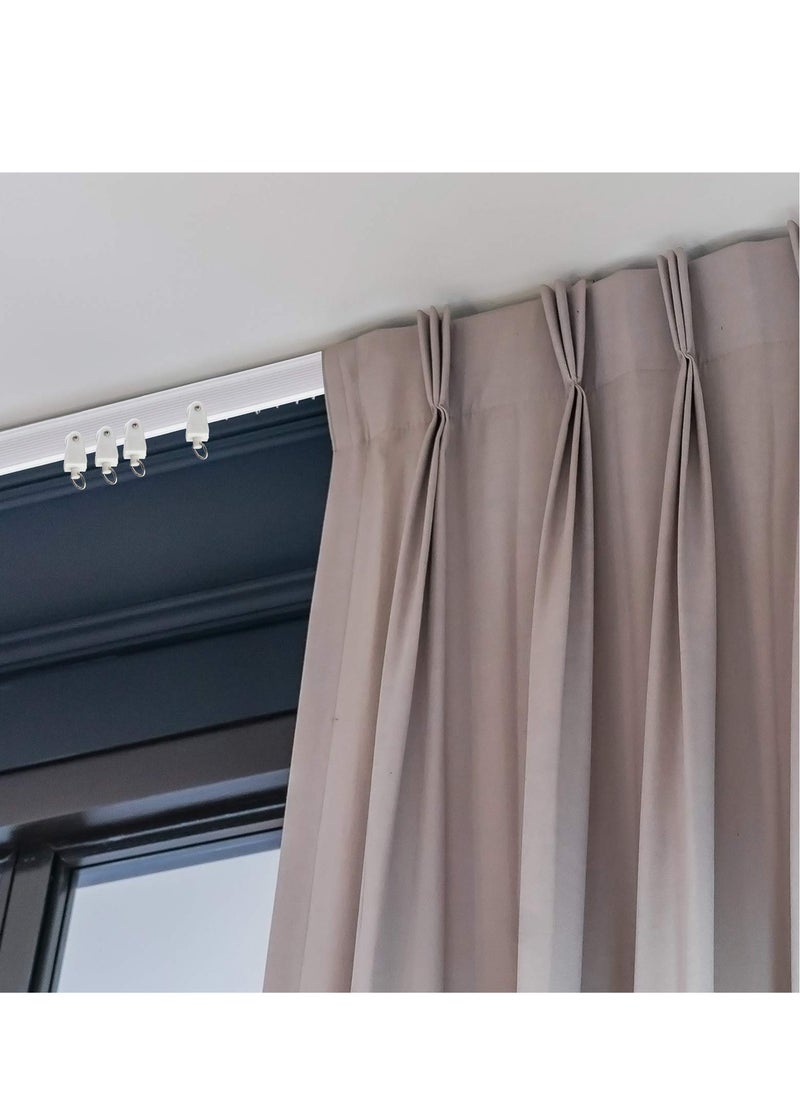 XiuWoo - Flexible Bendable Ceiling Curved Curtain Track Ceiling Mount for Curtain Rail with Track Curtain System, Room Divider Ceiling Curtain Rod RV Ceiling Track for Curtains, 5 Meter/ 16.4 Feet, white - Image 1