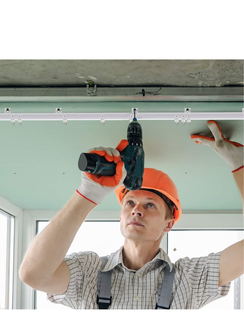 XiuWoo - Flexible Bendable Ceiling Curved Curtain Track Ceiling Mount for Curtain Rail with Track Curtain System, Room Divider Ceiling Curtain Rod RV Ceiling Track for Curtains, 5 Meter/ 16.4 Feet, white - Image 1