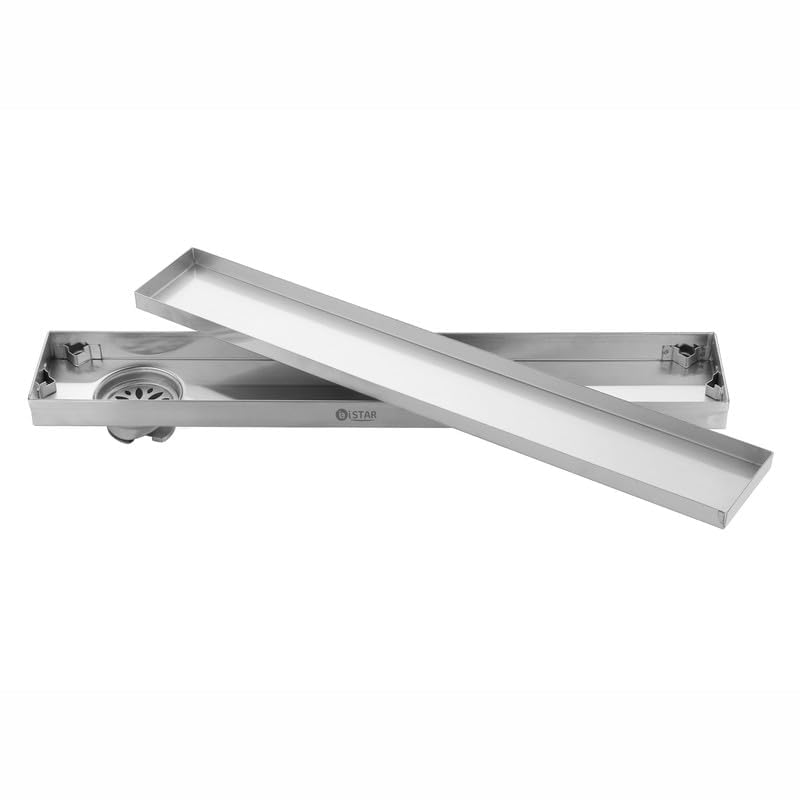 iSTAR 304 Grade Stainless Steel Tile Insert Shower Drain Channel |Corrosion Resistant Water Water Floor Drainer with Pest Trap and Side Hole for Bathroom, Balconies, Wetrooms, Kitchens(12 x 4 inches) - Image 4