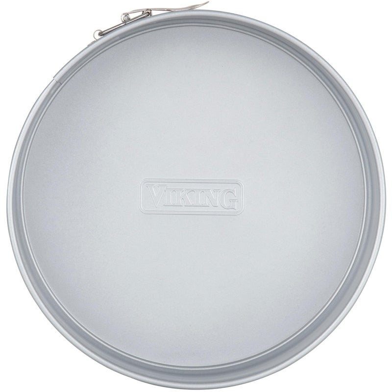 Viking Premium 9-Inch Nonstick Ceramic Springform Pan, Made without PFAS, Heavy Gauge Aluminized Steel Cheesecake Baking Pan, Reinforced Iron Frame, Even Heating, Oven Safe for 475F, Silver - Image 1