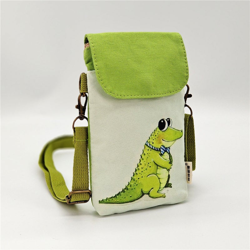 New Selling Mobile Phone Bag Fresh Digital Printed Women'S Bag Canvas Printed Hand Crossbody Mobile Phone Bag - Image 1