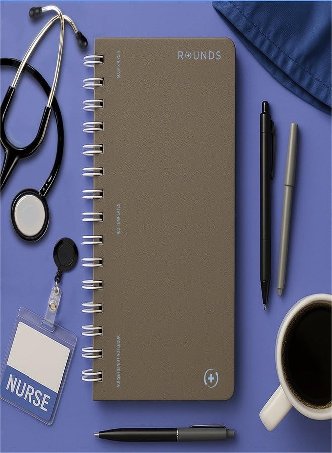 ROUNDS Nurse Report Notebook (9.5” x 4.75”) – 100 Patient Templates – Nurse Brain and Nursing Report Notebook – Notebook for Nursing School, Nursing Clinicals, Nurse Brain Sheet, SBAR – Nurse Essentials & Nurse Appreciation Gift - Image 3