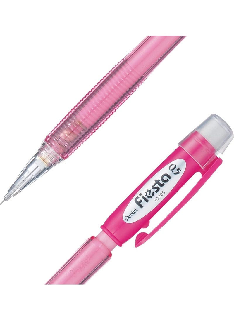 Pentel 10-Piece Fiesta Mechanical Pencil 0.5mm Tip Assorted Barrel Colours  - Image 3