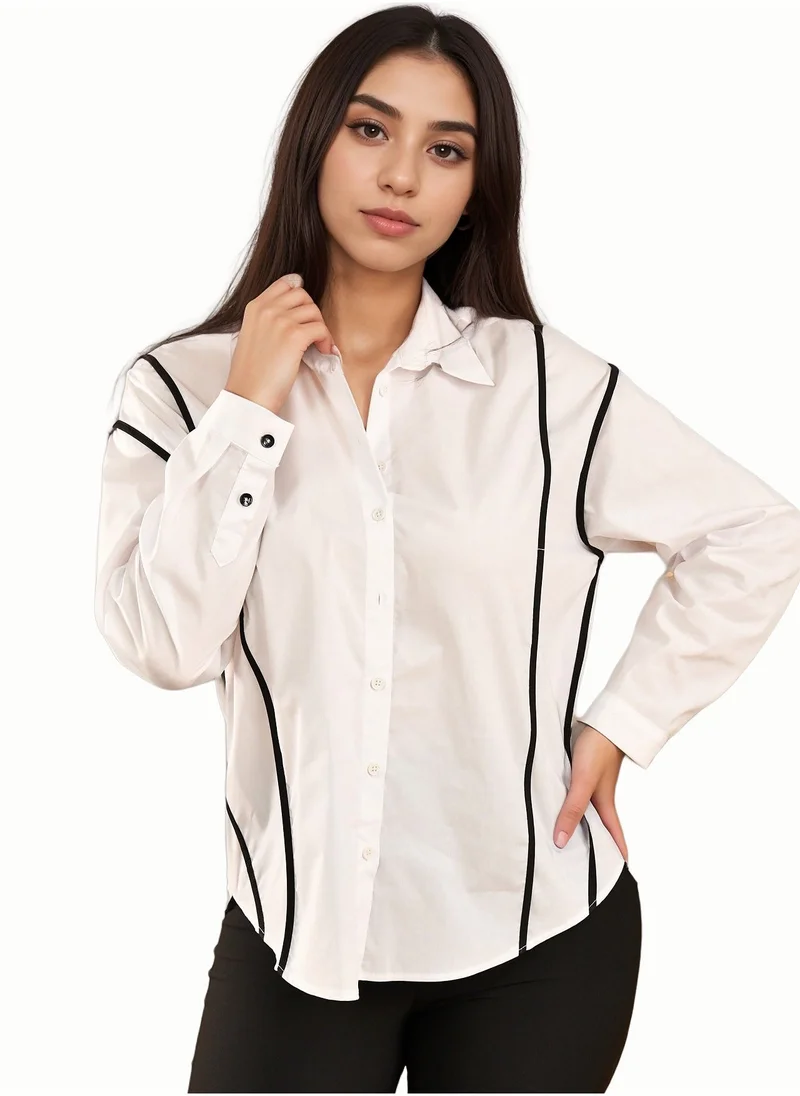 Wecre8 White Stripes Blouse By WECRE8