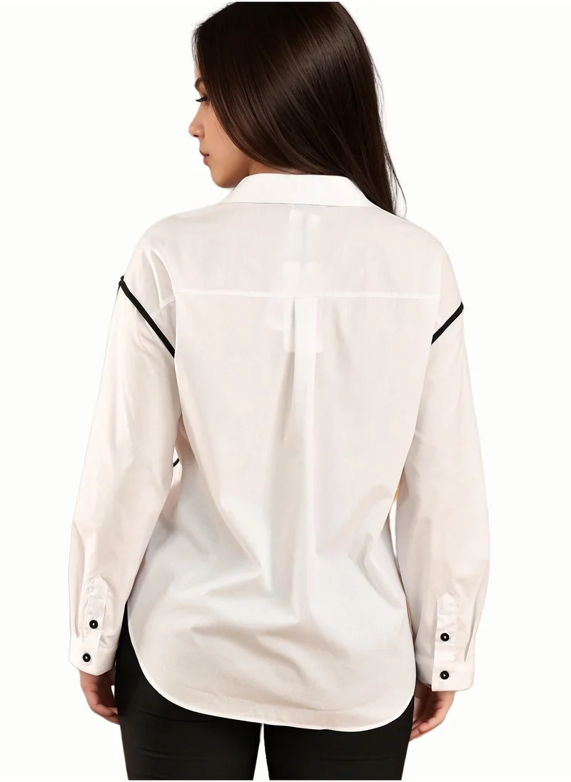 Wecre8 White Stripes Blouse By WECRE8