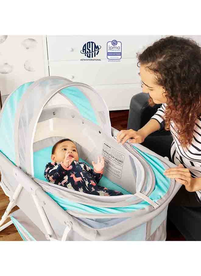 Dream On Me - Karley Bassinet - Blue/ Grey - Image 1