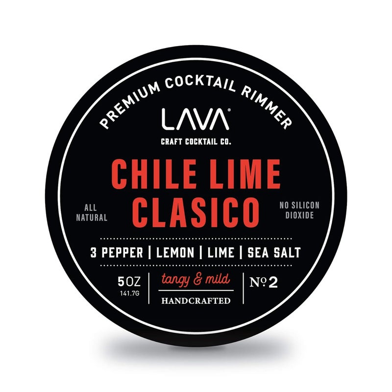 Lava Premium Chile Lime Clásico Cocktail Rimmer 5oz, All Natural Bloody Mary Rimmer, Michelada Rimmer, Margarita Rimmer Salt, No Silicon Dioxide, with Screw-On Lid - Image 1