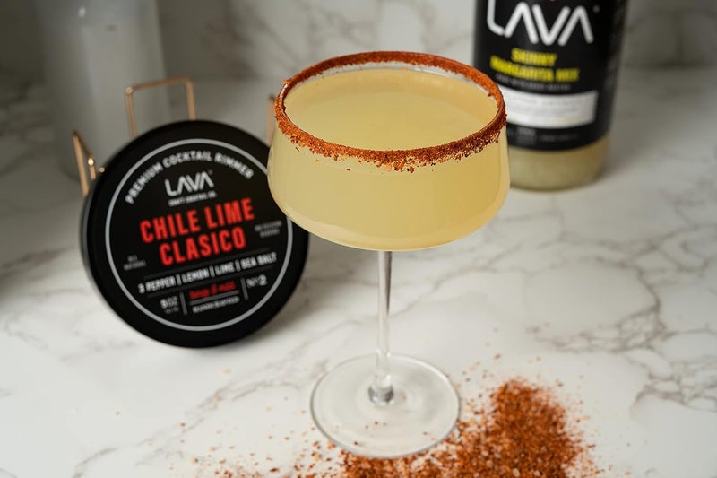 Lava Premium Chile Lime Clásico Cocktail Rimmer 5oz, All Natural Bloody Mary Rimmer, Michelada Rimmer, Margarita Rimmer Salt, No Silicon Dioxide, with Screw-On Lid - Image 2
