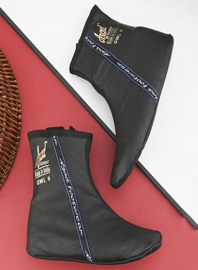 آذاد جوارب جلدية للأطفال من آزاد للجنسين، مناسبة للأولاد والبنات | جوارب شتوية دافئة وعصرية | جوارب للأطفال (مقاسات: 3 سنوات، 4 سنوات، قياسي، أسود - بنقشة خروف) - Image 3