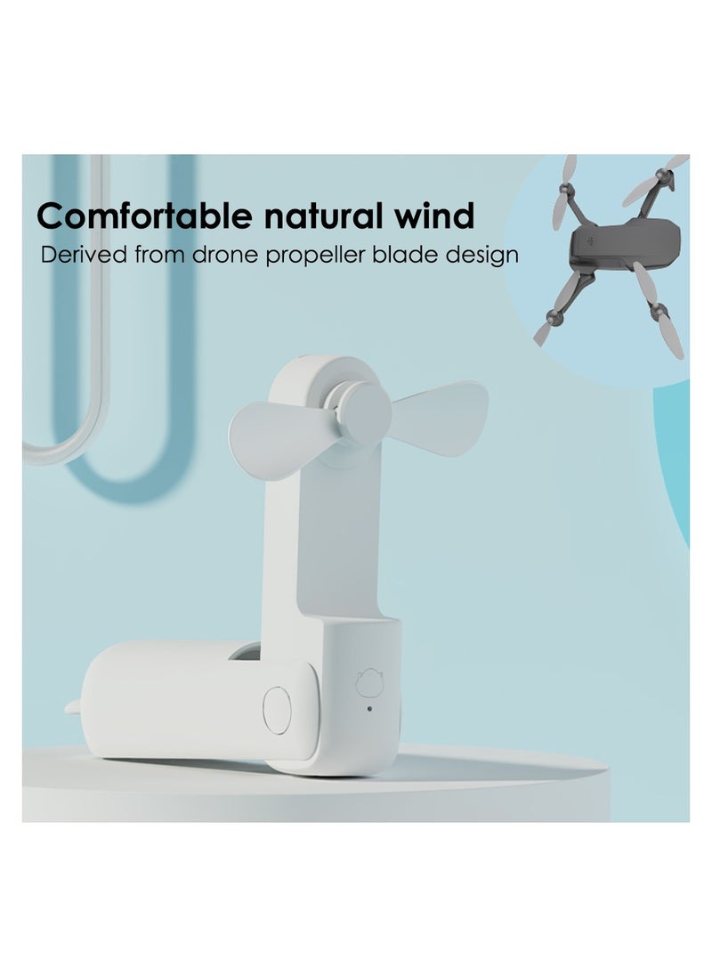 General - Mini Fan 3 IN 1 Rechargeable Hand Fan Foldable Small Fan With Power Bank Function 2000mAh Cooling Fan - Image 1