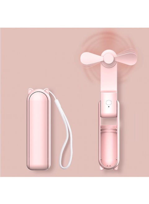 Mini Fan 3 IN 1 Rechargeable Hand Fan Foldable Small Fan With Power Bank Function 2000mAh Cooling Fan