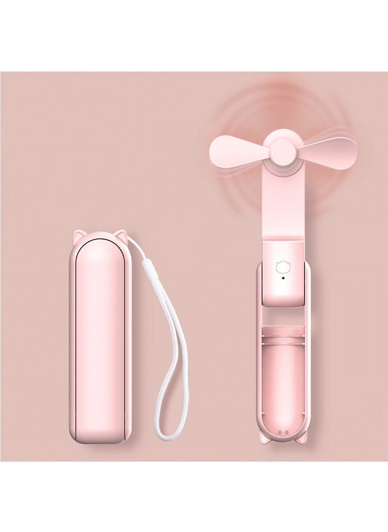 General - Mini Fan 3 IN 1 Rechargeable Hand Fan Foldable Small Fan With Power Bank Function 2000mAh Cooling Fan - Image 1