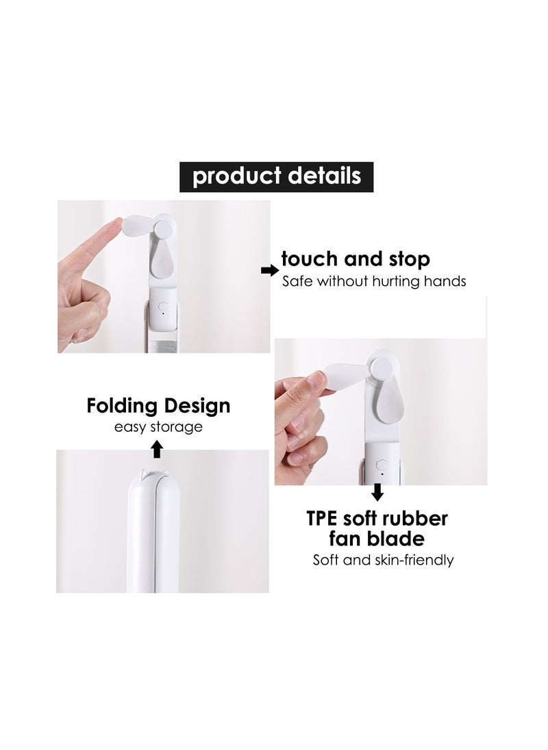 General - Mini Fan 3 IN 1 Rechargeable Hand Fan Foldable Small Fan With Power Bank Function 2000mAh Cooling Fan - Image 1