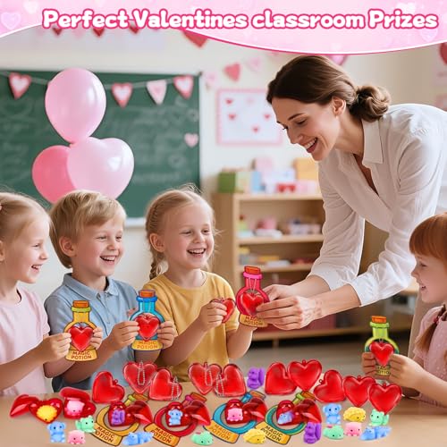 nicknack 28 Packs Squishy Toys for Kids Soft Animal Fidget Toys with Fillable Heart Cases Cards for School Classroom Exchange Gifts Party Favors Bulk Prizes for Class - Image 5