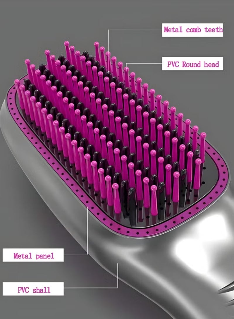 فرشاة ومجفف شعر 3 في 1، فرشاة هواء ساخن أيونات سلبية احترافية، مشط مجفف شعر، مناسب للشعر المستقيم والمجعد، لتحقيق حجم تصفيف صالون مع مجفف الشعر فرشاة تصفيف الشعر - Image 3