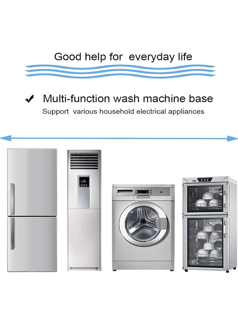 HIAS Heavy Duty Adjustable Washing Machine & Refrigerator Stand with Wheels – Telescopic Base Trolley 4 Locking Casters & 4 Strong Adjustable Feet for Fridge Dryer Furniture Appliance Moving Roller Square. - Image 4