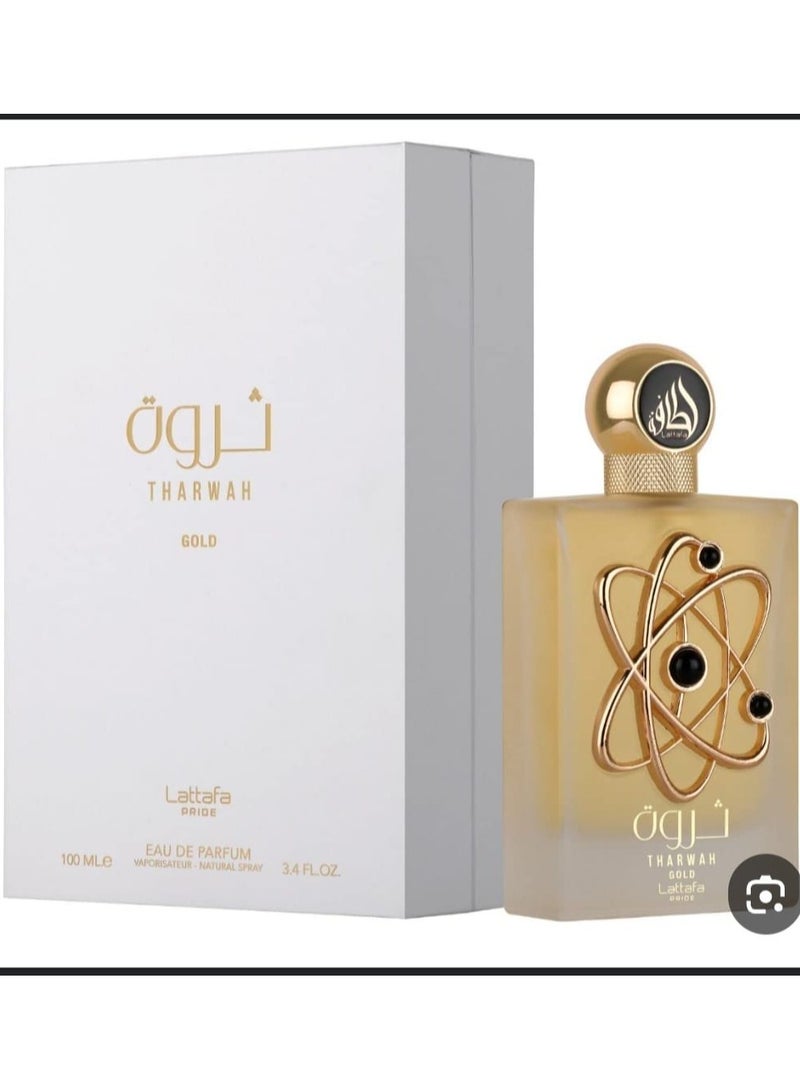 Lattafa Tharwah Gold for Unisex Eau de parfum 100ml - Image 1