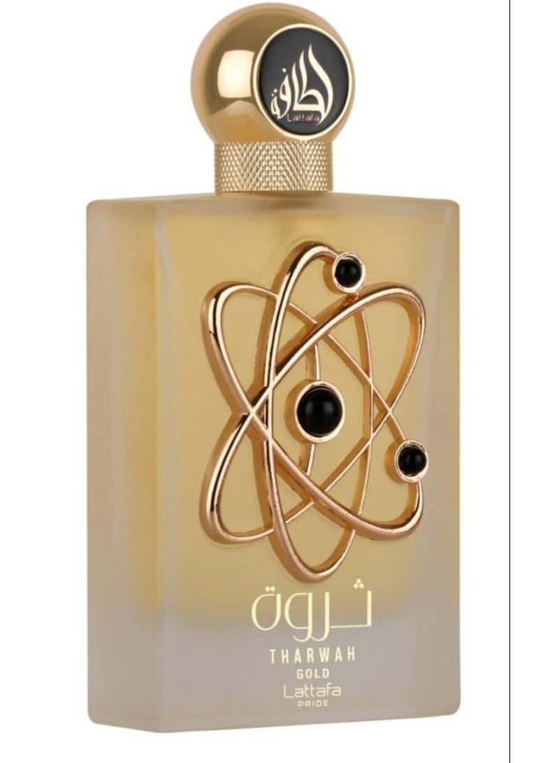 Lattafa Tharwah Gold for Unisex Eau de parfum 100ml - Image 2