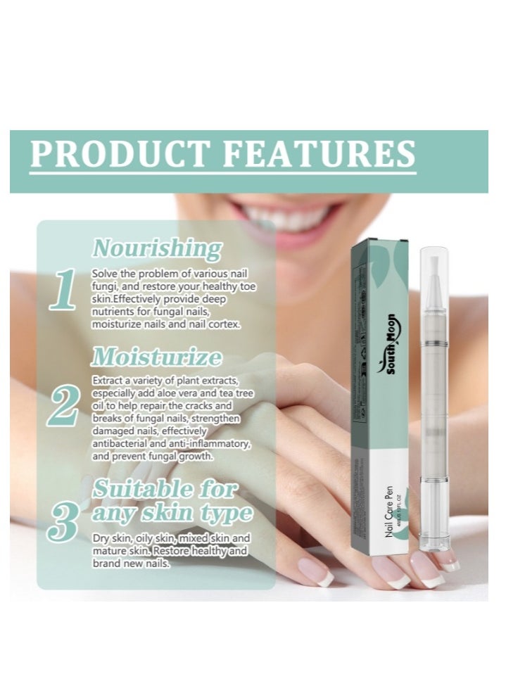 SOUTH MOON Nail Care Pen Moisturize Strengthen Radiant Nails Fingernail Edge Manicures Nourishing Pen Cuticle Oil Nail Strengthener Prevent  Treat Nails Healthy Nail Pen Oil  - Image 3