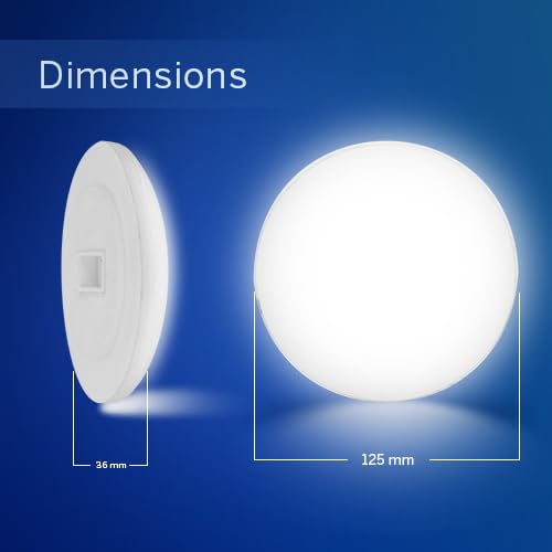 Halonix Prime 12W Round Wall De-Light Slim Surface Polycarbonate downlighter,CCT-6500K Cool Day Light Wall lamp |Easy Push fit Installation,Ceiling &Wall downlighter,Slim Decorative Wall Light | - Image 3