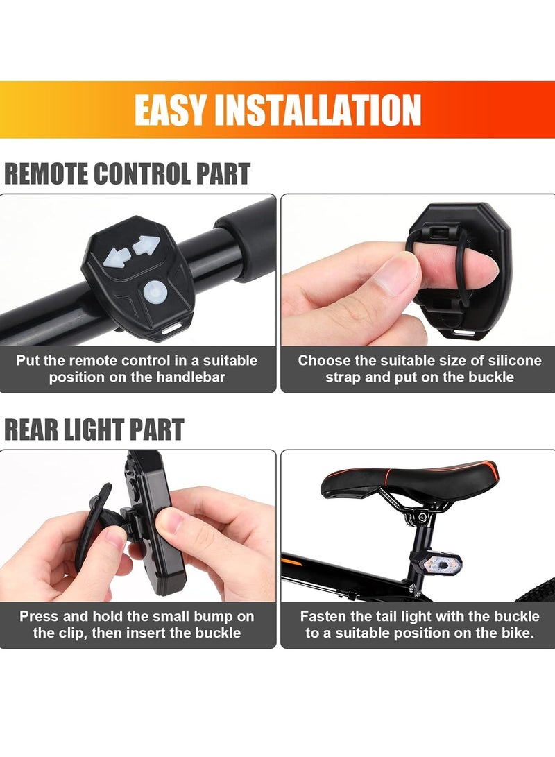 عربست ضوء ذيل الدراجة، أضواء خلفية فائقة السطوع قابلة لإعادة الشحن عبر USB، ملحقات LED حمراء عالية الكثافة تناسب أي دراجة أو خوذة. خيارات 5/6 أوضاع إضاءة - سهلة التركيب - Image 4