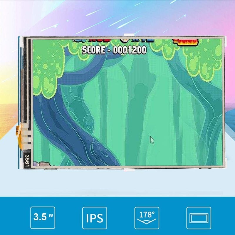 ويوبلز شاشة لمس LCD مقاس 3.5 بوصة، شاشة عرض LCD، أبعادها 3.36 × 2.19 بوصة، مناسبة لجهاز Raspberry Pi- - Image 3
