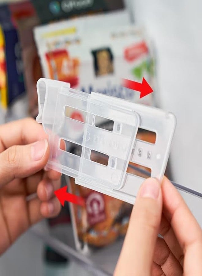 Hidak Expandable Fridge Drawers Storage Partition Clips Refrigerator Internal Drawer Shelf Divider Clip Space Saving Bottle Food Packets Organizer for Refrigerator (2) - Image 3