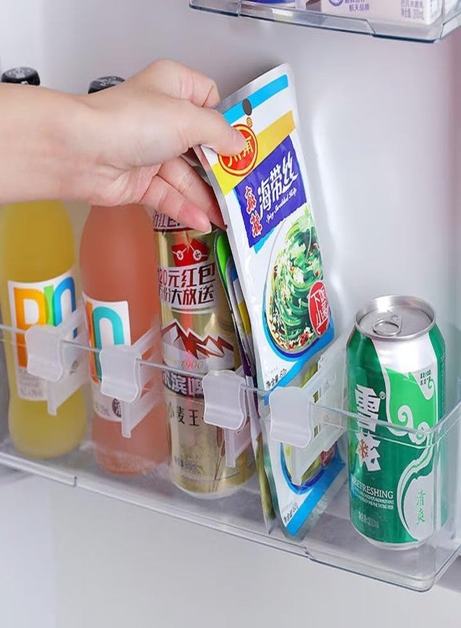 Hidak Expandable Fridge Drawers Storage Partition Clips Refrigerator Internal Drawer Shelf Divider Clip Space Saving Bottle Food Packets Organizer for Refrigerator (2) - Image 2