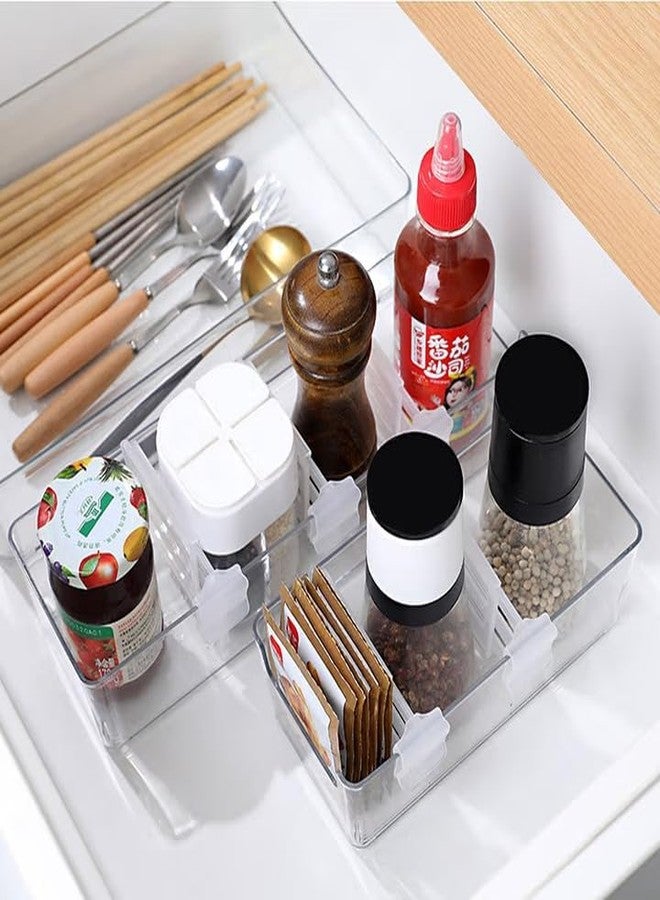 Hidak Expandable Fridge Drawers Storage Partition Clips Refrigerator Internal Drawer Shelf Divider Clip Space Saving Bottle Food Packets Organizer for Refrigerator (2) - Image 5