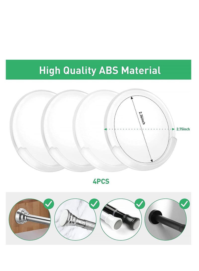 Adhesive Shower Curtain Rod Holder,No Slippage Wall Mount Retainer of Shower Rod for bathroom,Heavy Duty Tension Rod brackets No Drilling
