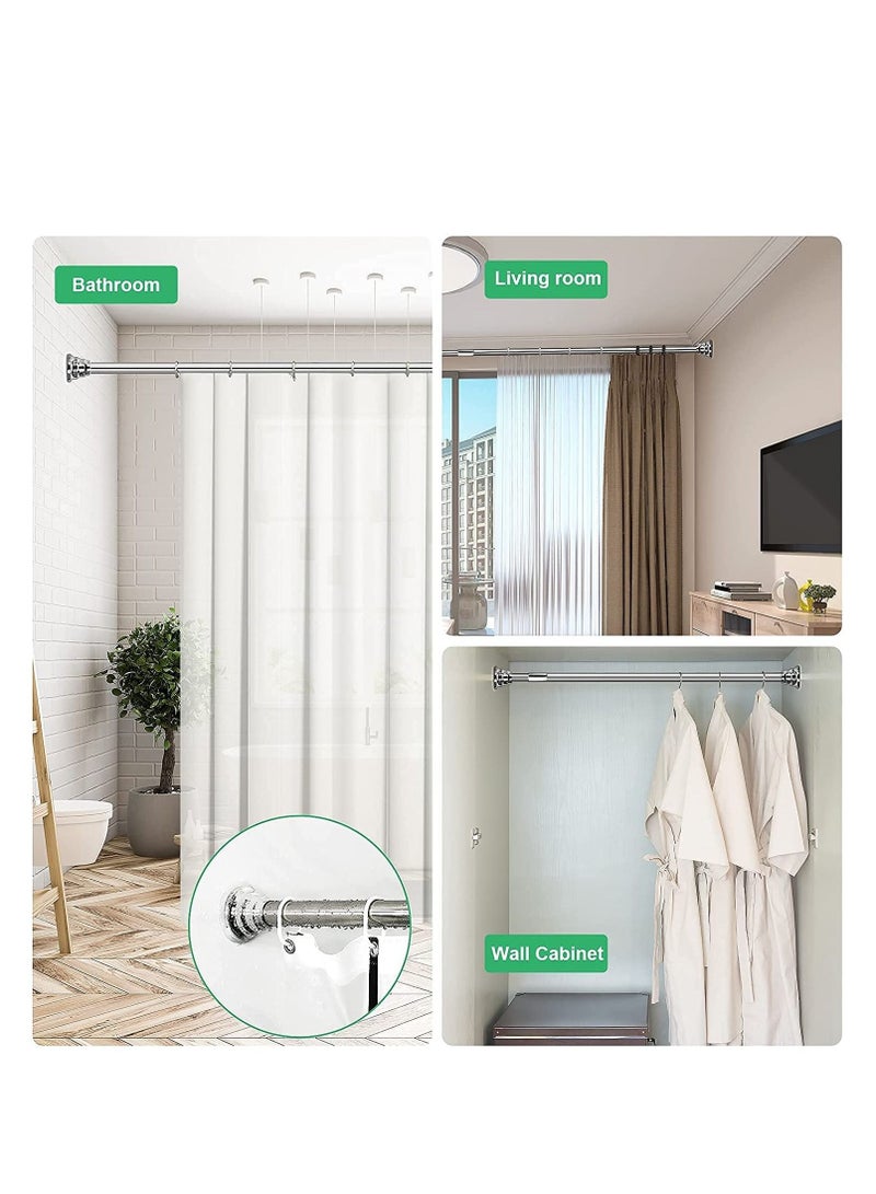Adhesive Shower Curtain Rod Holder,No Slippage Wall Mount Retainer of Shower Rod for bathroom,Heavy Duty Tension Rod brackets No Drilling