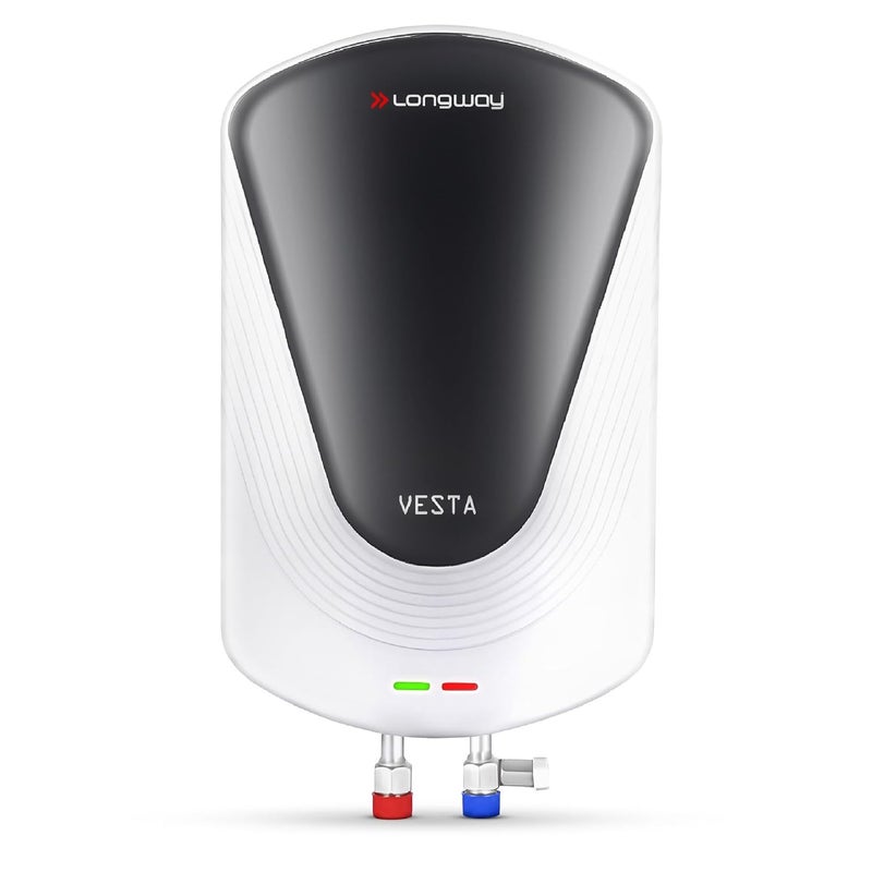 Longway Vesta 55 Ltr 5 Star Rated Instant Water Heater for Home with Advanced MultiLayered Safety System AntiRust Coating Suitable for Kitchen Bathroom 5 Year Warranty Gray 55 Ltr - Image 1