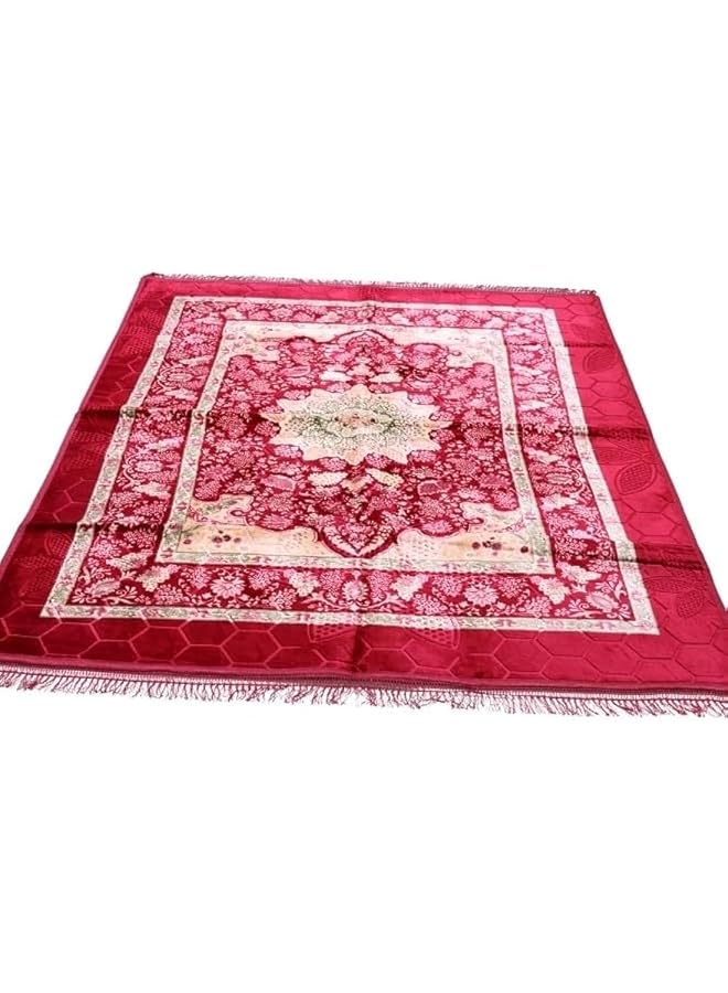 سجاد مخملي ممتاز مبطن وناعم الملمس بنقوش ثلاثية الأبعاد جميلة، سجادة أرضية للجلوس للرحلات والتخييم والمشي لمسافات طويلة والبرية، سجادة فاخرة مقاس 230 × 160 سم 01 040 1