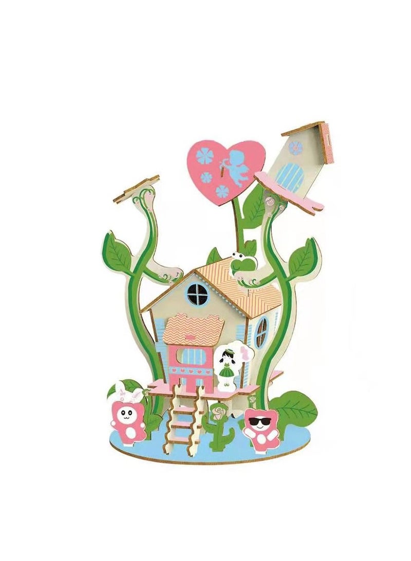 Handmade 3d Jigsaw Puzzle Decoration Love House Building Blocks Assembled Model Toys
