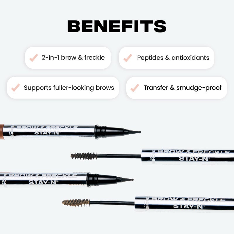 Sacheu Brow & Freckle STAY-N Tinted Eyebrow Gel & Faux Freckle Pen â€” 2-in-1 Longwear Water Resistant Brows Tint, Cruelty-Free & Vegan, Cafe Mocha - Image 4