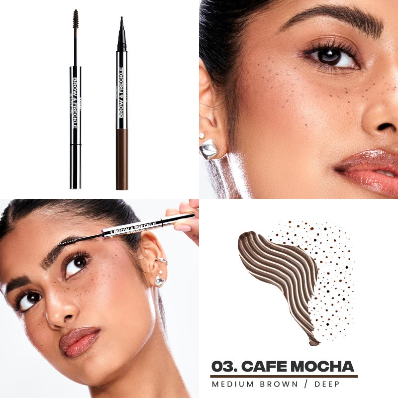 Sacheu Brow & Freckle STAY-N Tinted Eyebrow Gel & Faux Freckle Pen â€” 2-in-1 Longwear Water Resistant Brows Tint, Cruelty-Free & Vegan, Cafe Mocha - Image 2