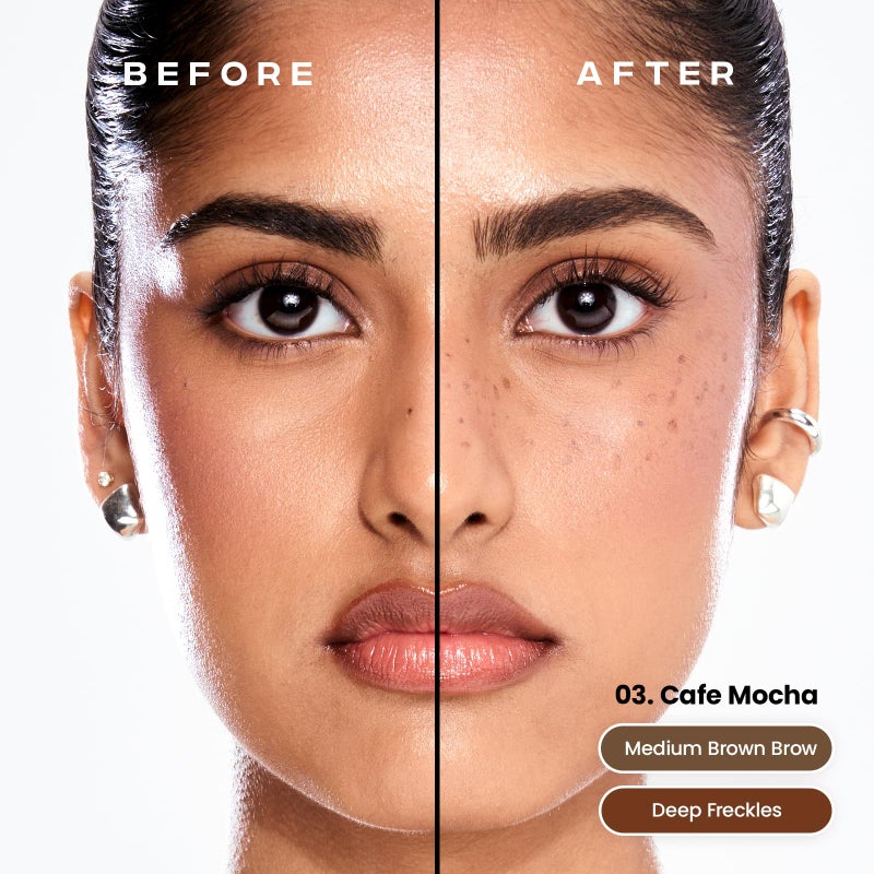 Sacheu Brow & Freckle STAY-N Tinted Eyebrow Gel & Faux Freckle Pen â€” 2-in-1 Longwear Water Resistant Brows Tint, Cruelty-Free & Vegan, Cafe Mocha - Image 3
