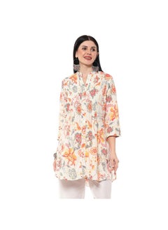 BIBA Cotton Women Printed Short_Kurta Mix and Match(Chintz Pop Collection20228_Off White_42)