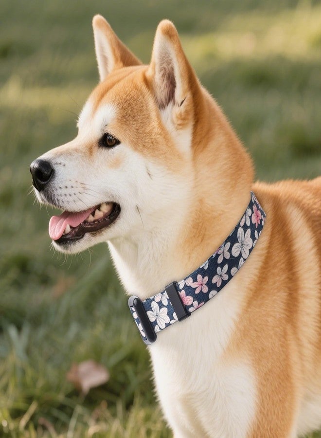 كيوكيو بيتس طوق كلاب ناعم قابل للتعديل من QQPETS: مزين بنقوش زهور وردية متعددة الألوان لطيفة، مناسب للحيوانات الأليفة من الجنسين، صغير وكبير، للمشي والجري والتدريب. - Image 2