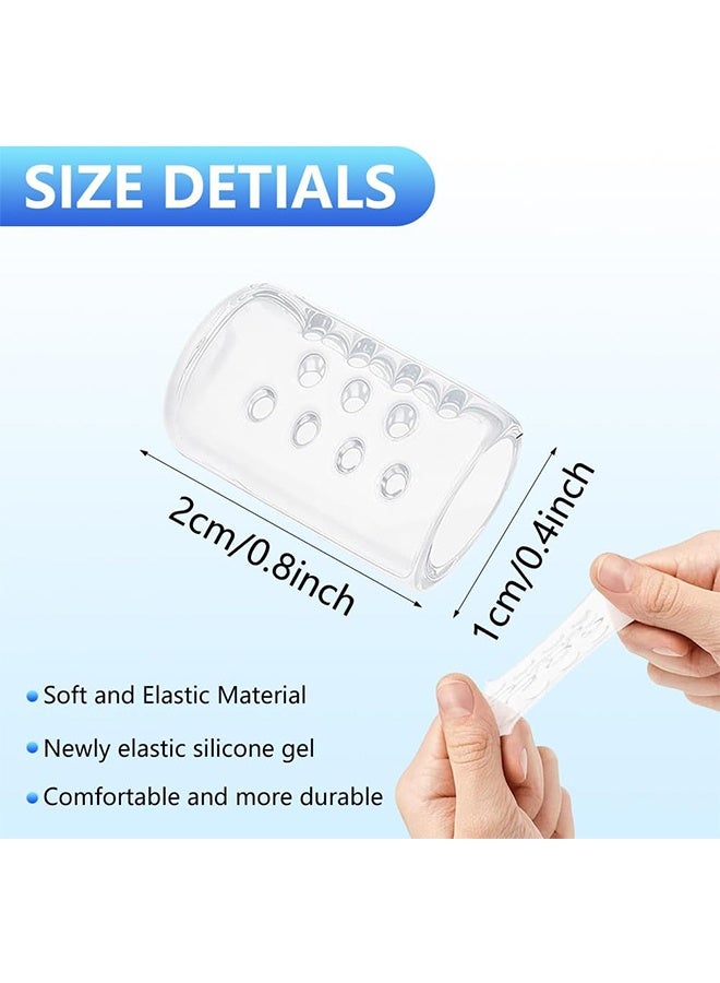 30 Pcs Silicone Anti-Friction Toe Protector, Breathable Gel Toe Sleeves Toe Protectors, Little Toe Cover Used for Ingrown Toenails, Corns, Calluses, Blisters and Pain Relief - Transparent - Image 2