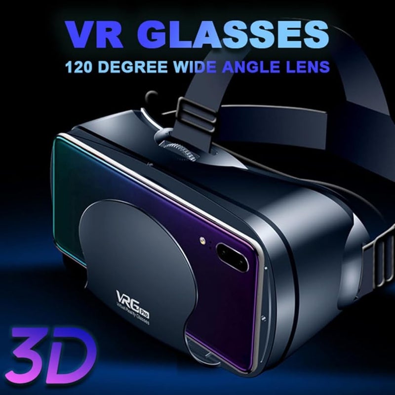 Universal VR Headset for Smartphones 3D Movies and Video Games Compatible with 5 7 Inch Phones - Image 5