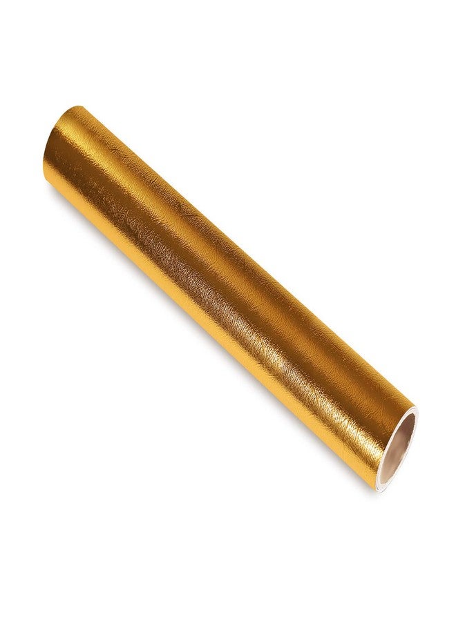 TECKWRAP Gold Metallic Textured Chrome Vinyl Adhesive Vinyl for DIY Craft1ft x 5ft, Gold - Image 2