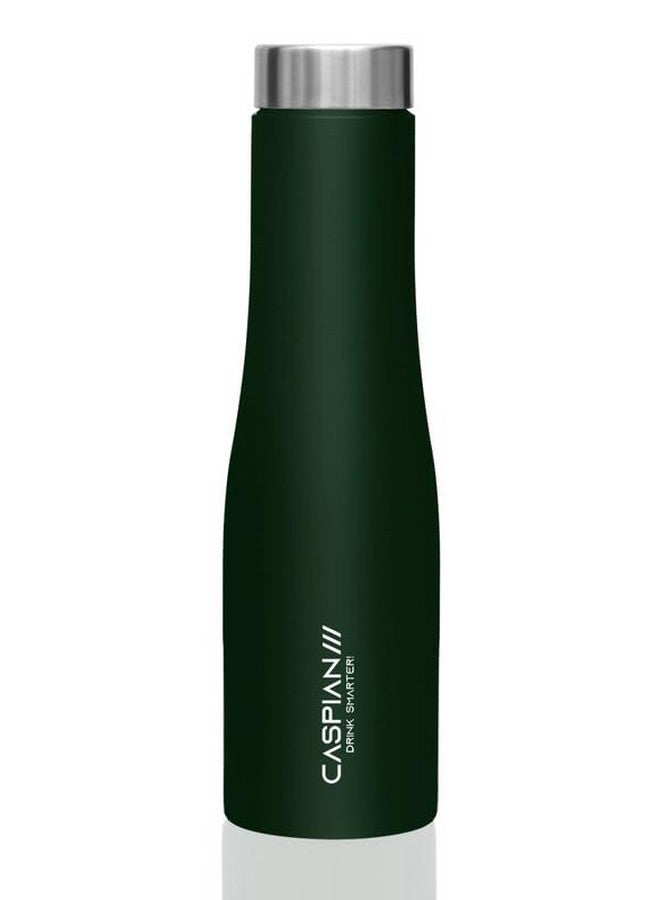 CASPIAN /// Aqua Stainless Steel Water Bottle (Green, 1 Litre)| Leak Proof Thunder for Fridge Home Office Travel School Kids Boys Girls Adults Sports Gym Yoga - Image 1