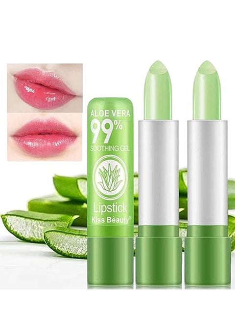 Kiss Beauty Aloe Vera Lipstick, Long Lasting Nutritious Lip Balm Lips  Moisturizer Magic Temperature Color Change Lip Gloss Green | Best Price KSA  | Riyadh, Jeddah